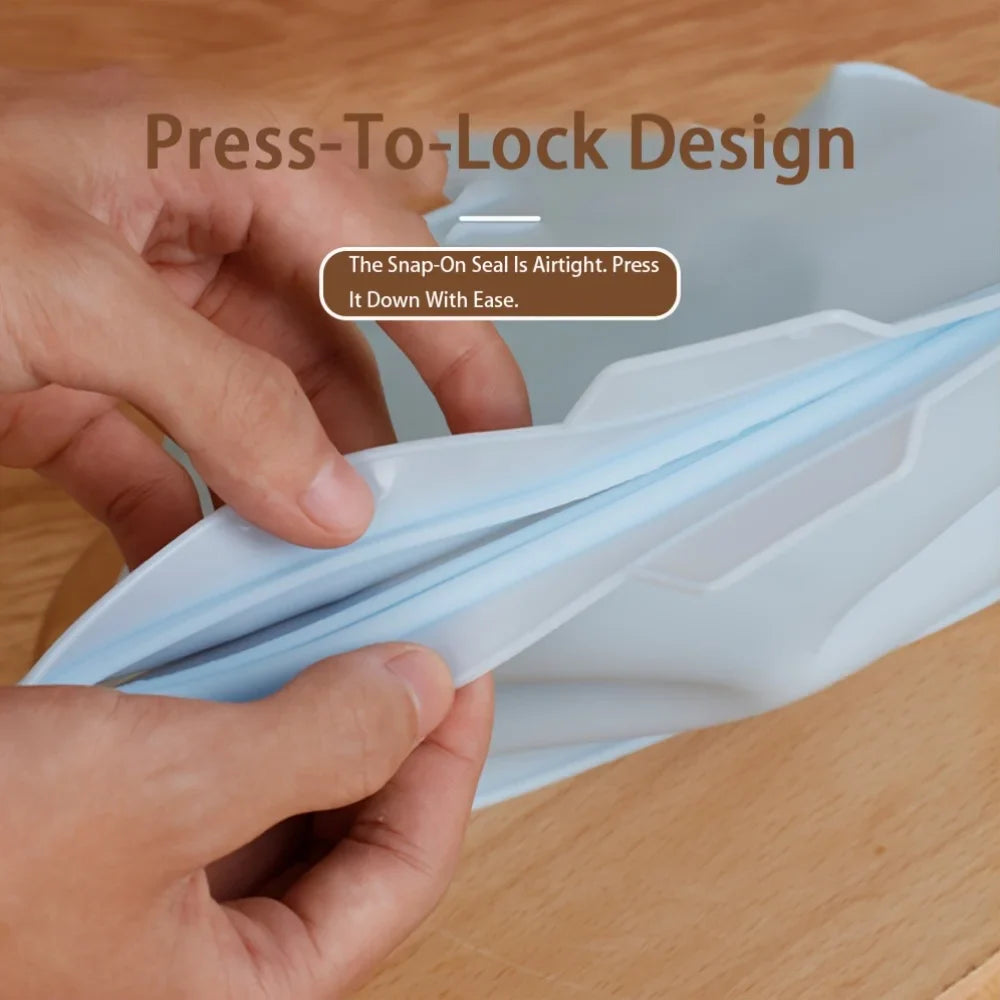 Self-Sealing Silicone Storage Bags - Freeze, Heat, Store, Repeat