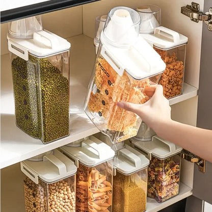 Transparent Airtight Food Container - Keep Cereal, Rice & Oats Fresh Longer