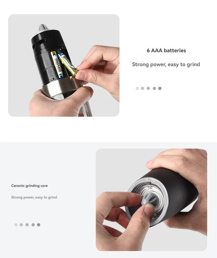 Electric Gravity Pepper Grinder – Fresh Flavor with a Simple Tilt
