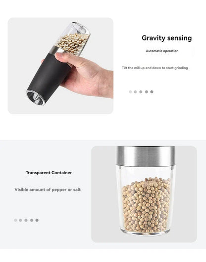 Electric Gravity Pepper Grinder – Fresh Flavor with a Simple Tilt