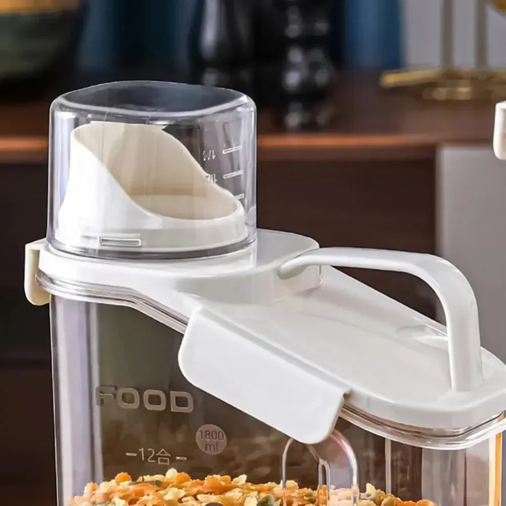 Transparent Airtight Food Container - Keep Cereal, Rice & Oats Fresh Longer