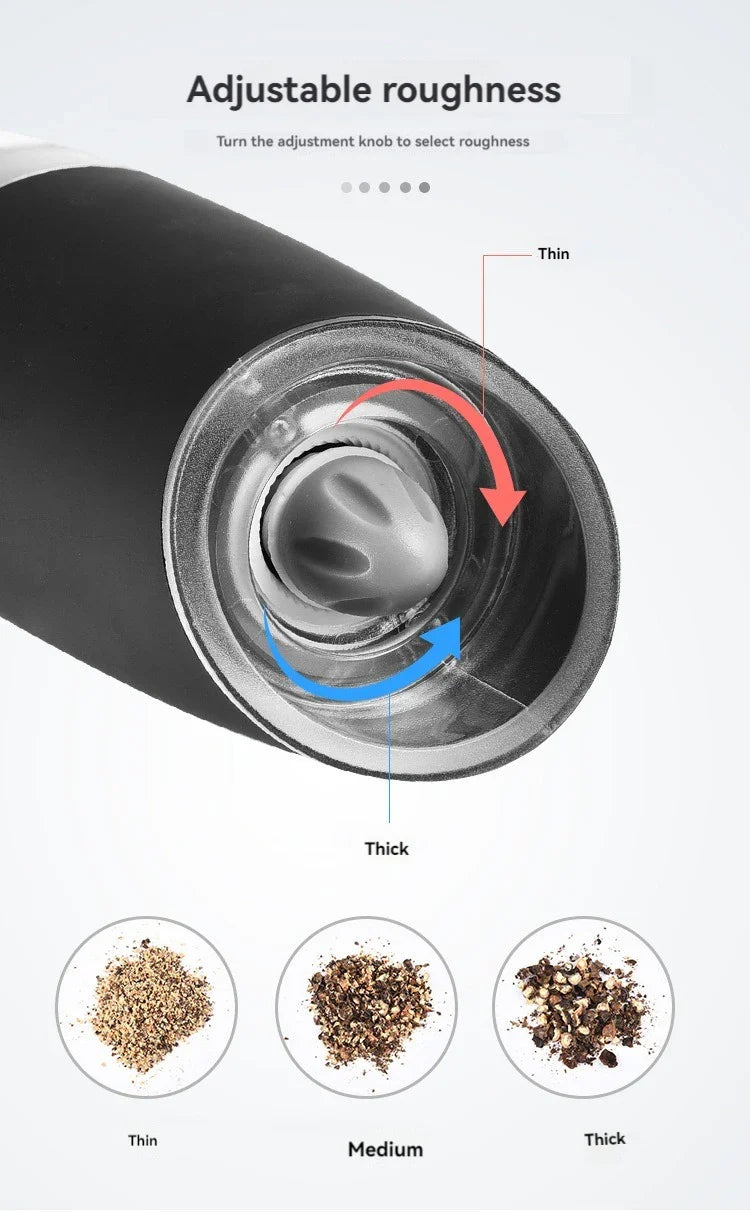 Electric Gravity Pepper Grinder – Fresh Flavor with a Simple Tilt