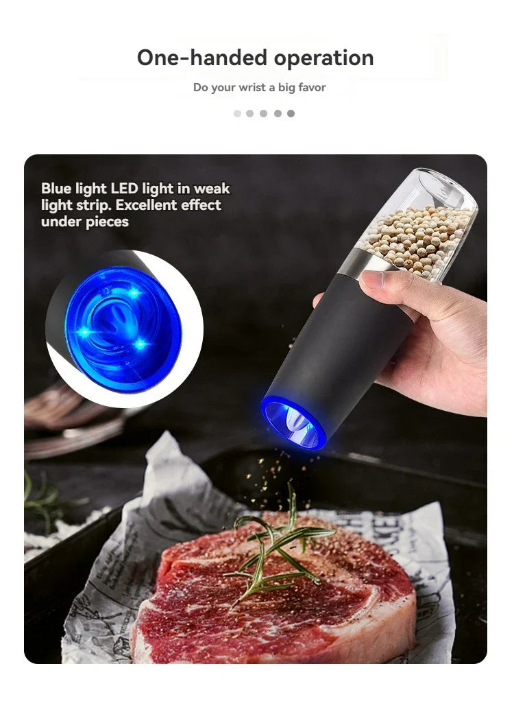 Electric Gravity Pepper Grinder – Fresh Flavor with a Simple Tilt