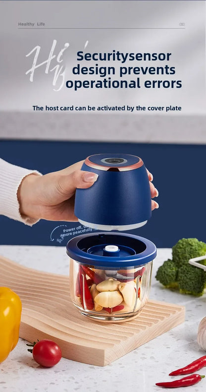 The 6-Blade Mini Chopper That Turns Prep Into Seconds