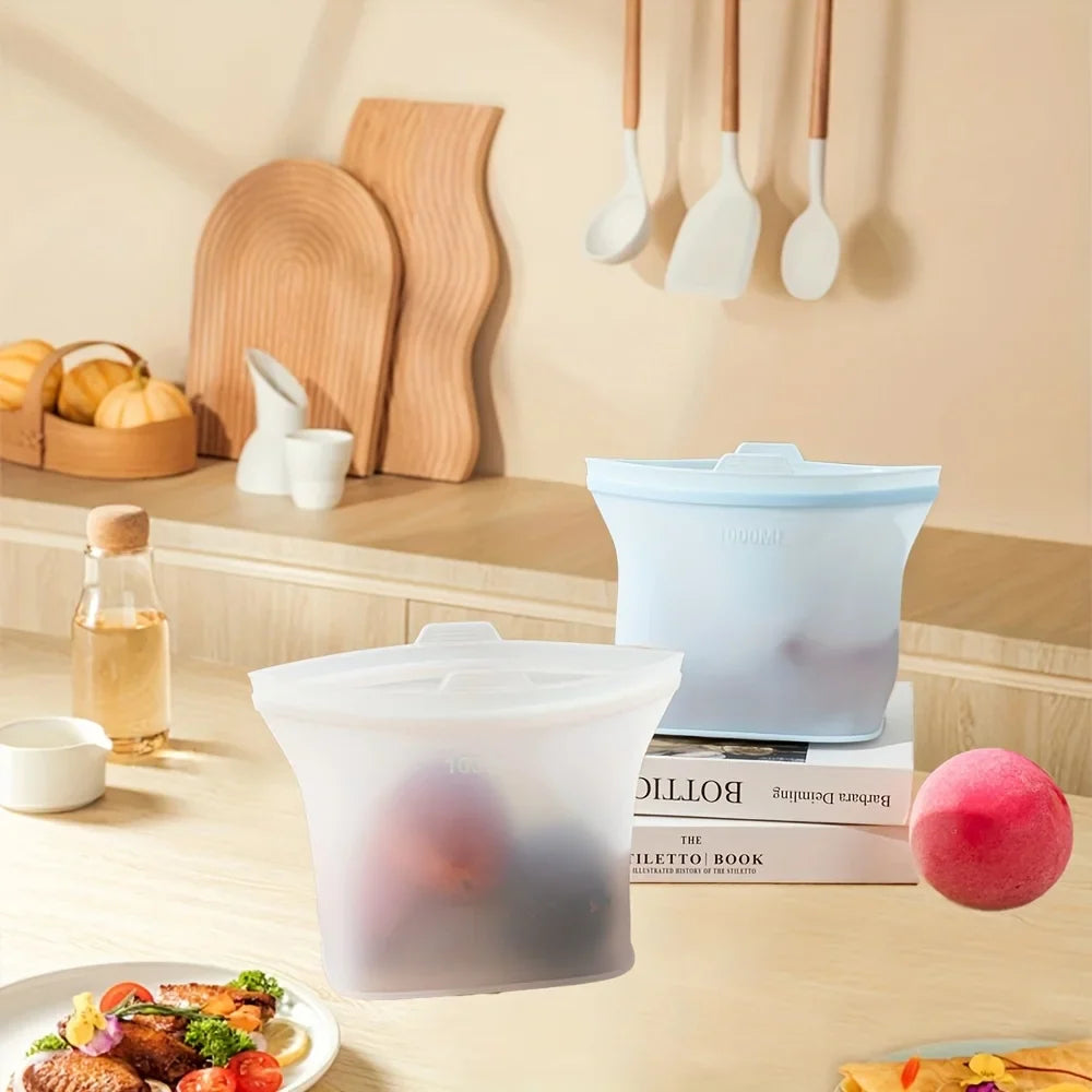 Self-Sealing Silicone Storage Bags - Freeze, Heat, Store, Repeat
