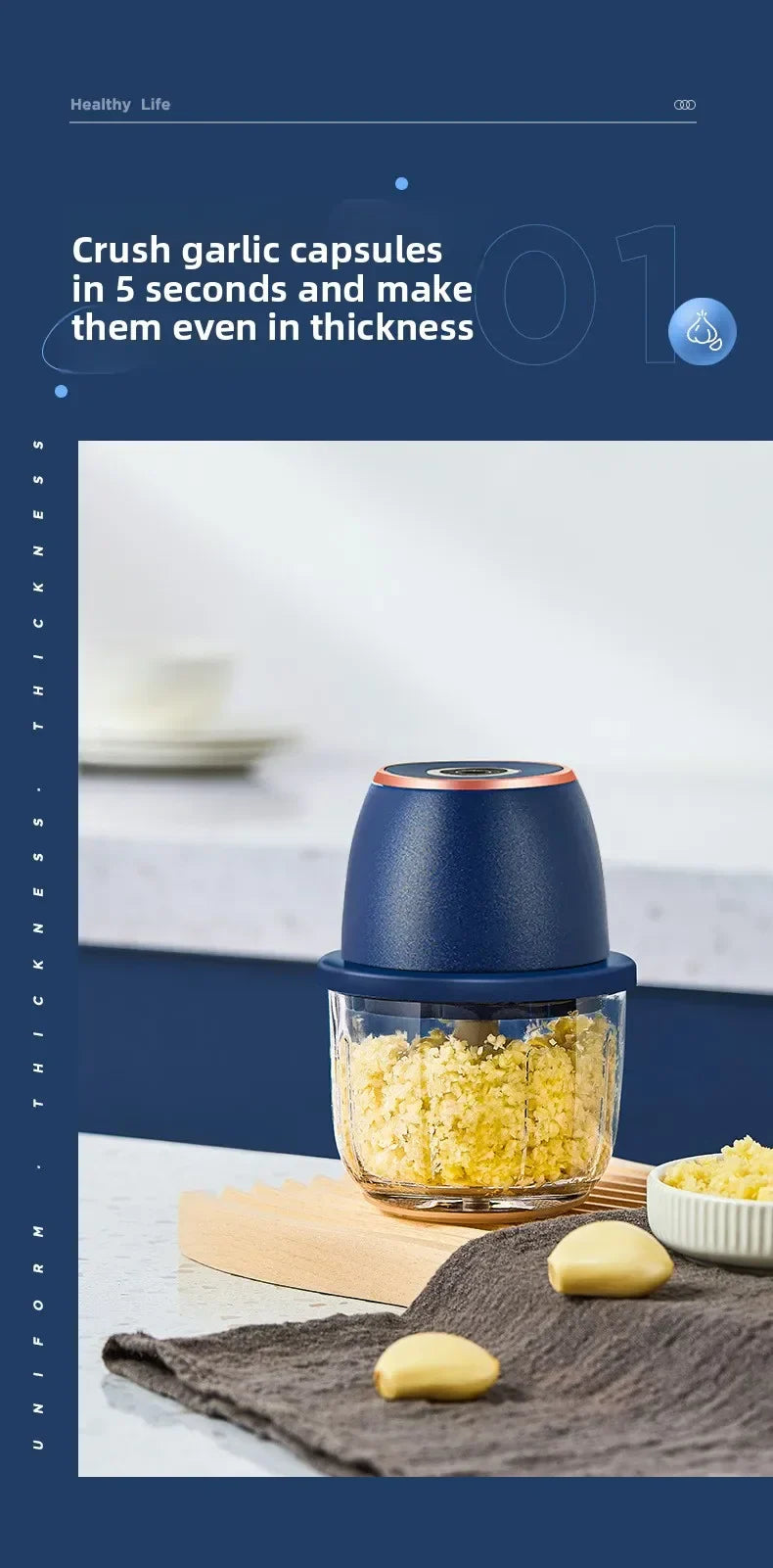 The 6-Blade Mini Chopper That Turns Prep Into Seconds