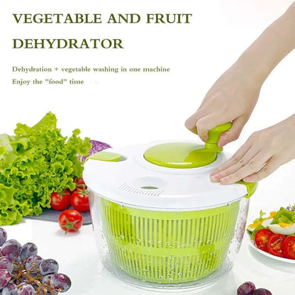 Manual Salad Spinner Dryer - Fast Water Removal for Fresh Greens