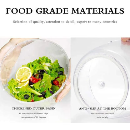 Manual Salad Spinner Dryer - Fast Water Removal for Fresh Greens