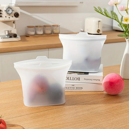Self-Sealing Silicone Storage Bags - Freeze, Heat, Store, Repeat