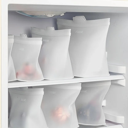 Self-Sealing Silicone Storage Bags - Freeze, Heat, Store, Repeat