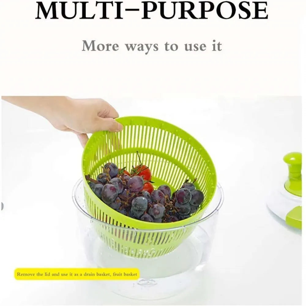Manual Salad Spinner Dryer - Fast Water Removal for Fresh Greens