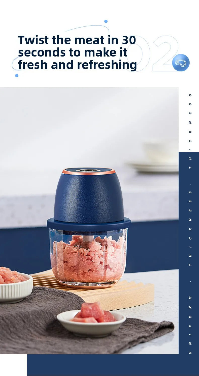 The 6-Blade Mini Chopper That Turns Prep Into Seconds