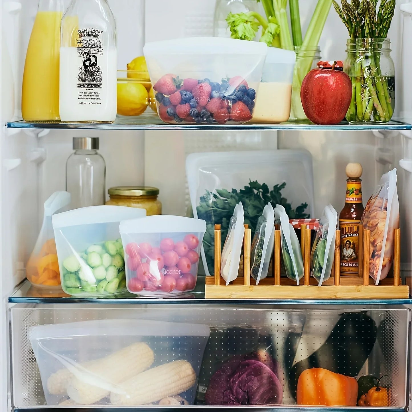 Self-Sealing Silicone Storage Bags - Freeze, Heat, Store, Repeat