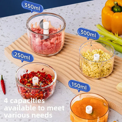 The 6-Blade Mini Chopper That Turns Prep Into Seconds