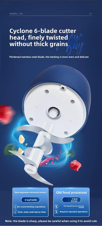 The 6-Blade Mini Chopper That Turns Prep Into Seconds