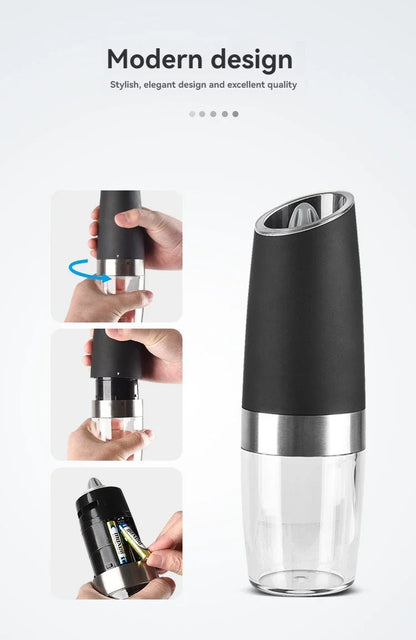 Electric Gravity Pepper Grinder – Fresh Flavor with a Simple Tilt